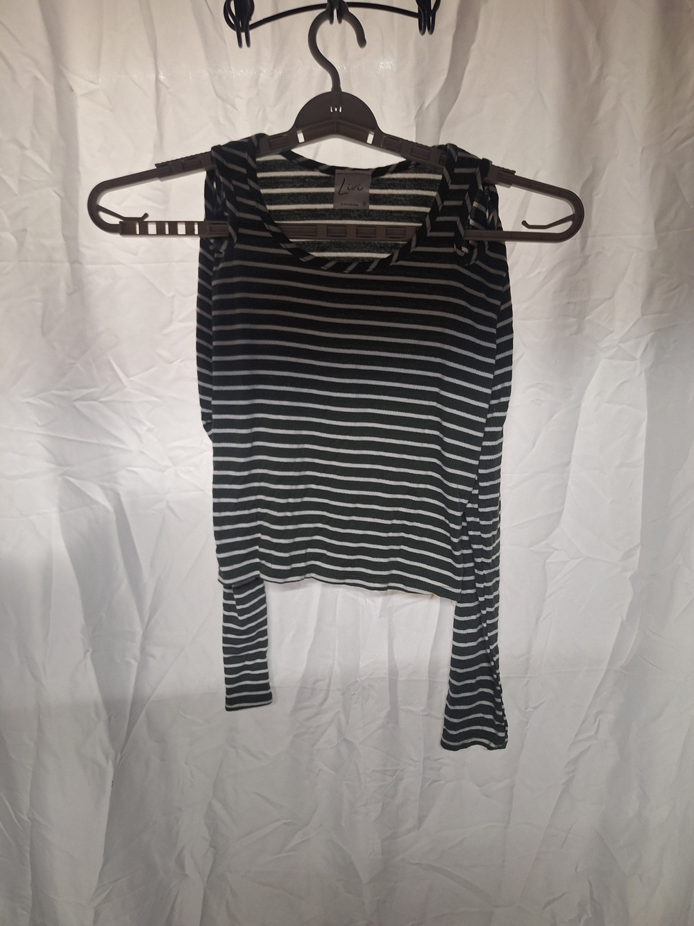 Oliver Rae Black and White Striped Blouse